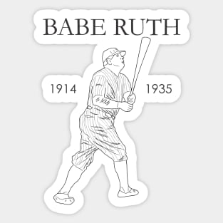 ruth baseball Sticker